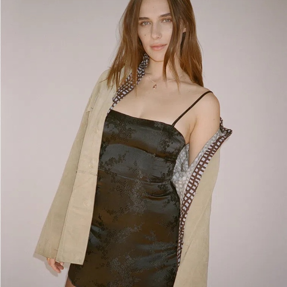 Elegant Black Satin Dress